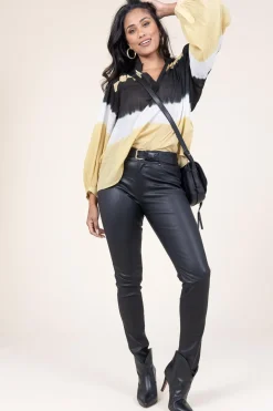 Leather Stretch Pants Passion | Black... | Ibana | Little Soho