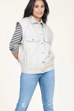 Leather Waistcoat Caro | Natural... | Alter Ego | Little Soho