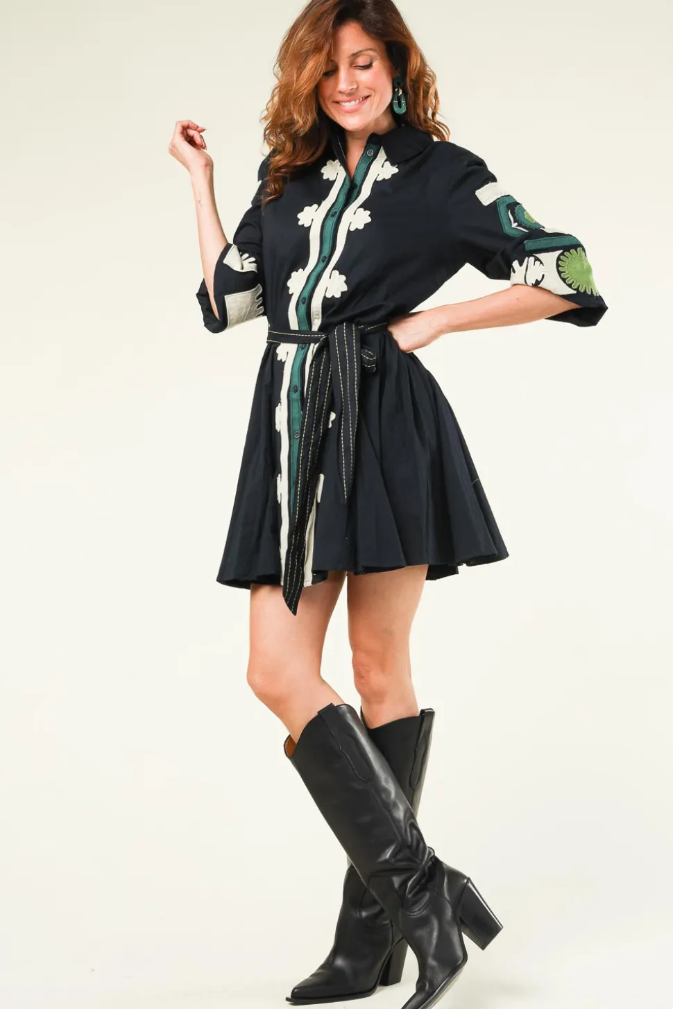Leather Western Boots Ana | Black... | Toral | Little Soho