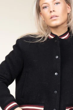 Lined Baseball Jacket Hugh | Black... | Ba&Sh | Little Soho