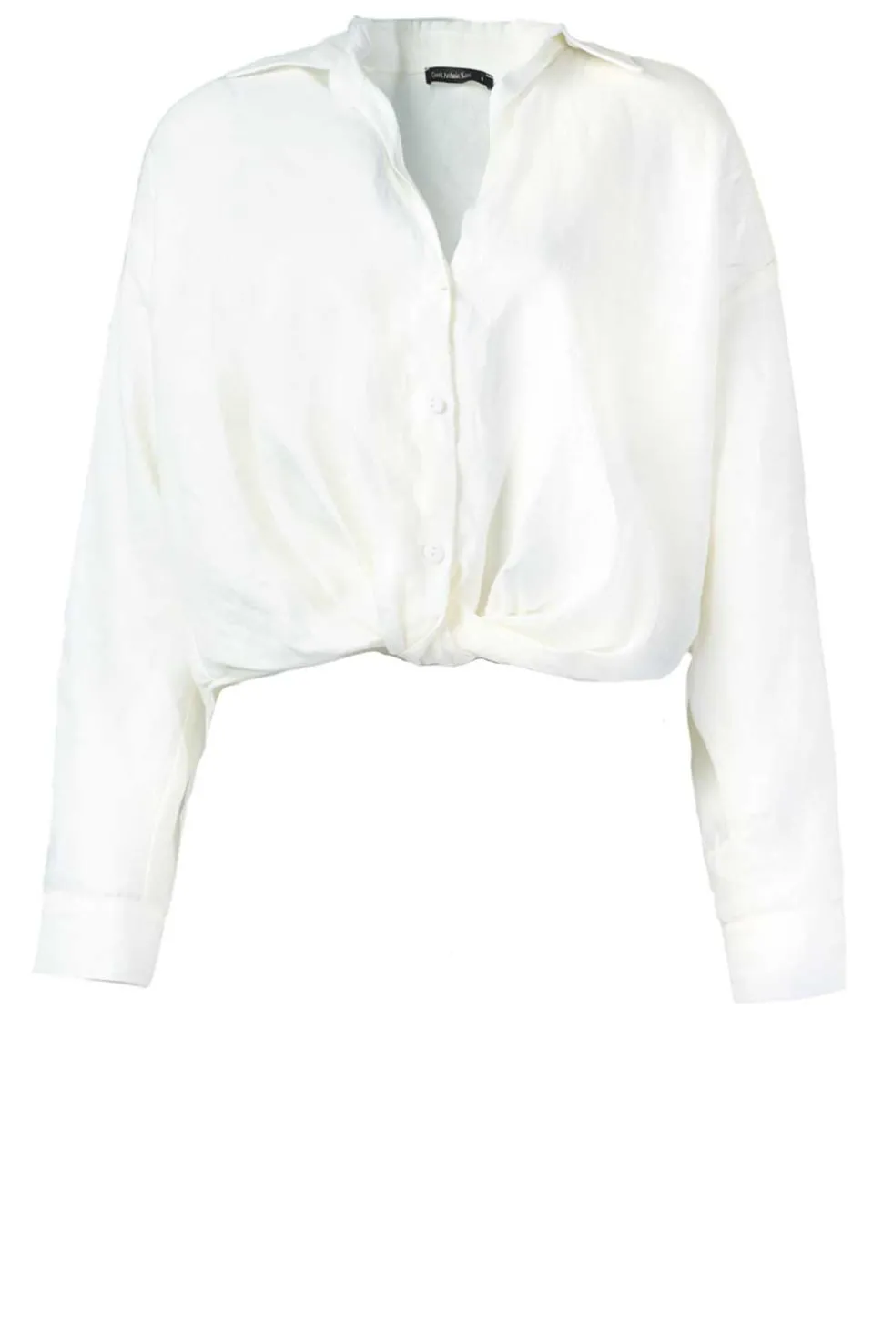 Linen Blouse With Tie Detail Marlin | Natural... | Greek Archaic Kori | Little Soho