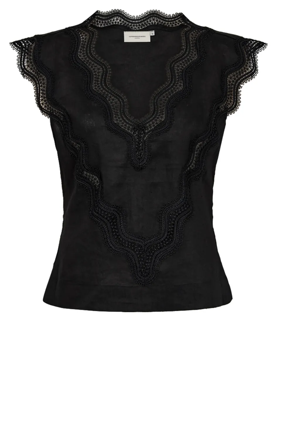 Linen Lace Top Natuli | Black... | Copenhagen Muse | Little Soho
