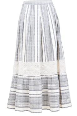 Linen Mix Maxi Skirt Fiorella | Black... | Stella Forest | Little Soho