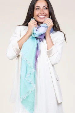 Linen Mix Scarf With Print Tara | Multi... | Moment Amsterdam | Little Soho