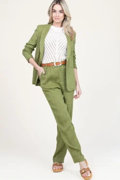 Linen Mix Trousers Nadere | Green... | Louizon | Little Soho