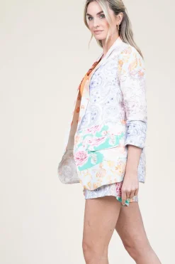 Linen Patchwork Blazer Araz | Multi... | Est'Seven | Little Soho