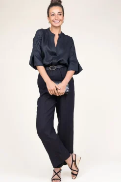 Linen Top Sena | Black... | Greek Archaic Kori | Little Soho