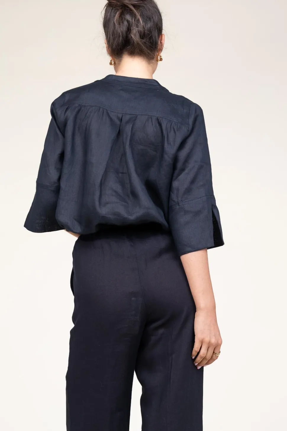 Linen Top Sena | Black... | Greek Archaic Kori | Little Soho