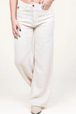 Linen Trousers Skater | Ecru... | Lois Jeans | Little Soho