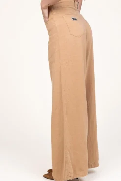Linen Wide Leg Pants Marlene | Camel... | Lois Jeans | Little Soho