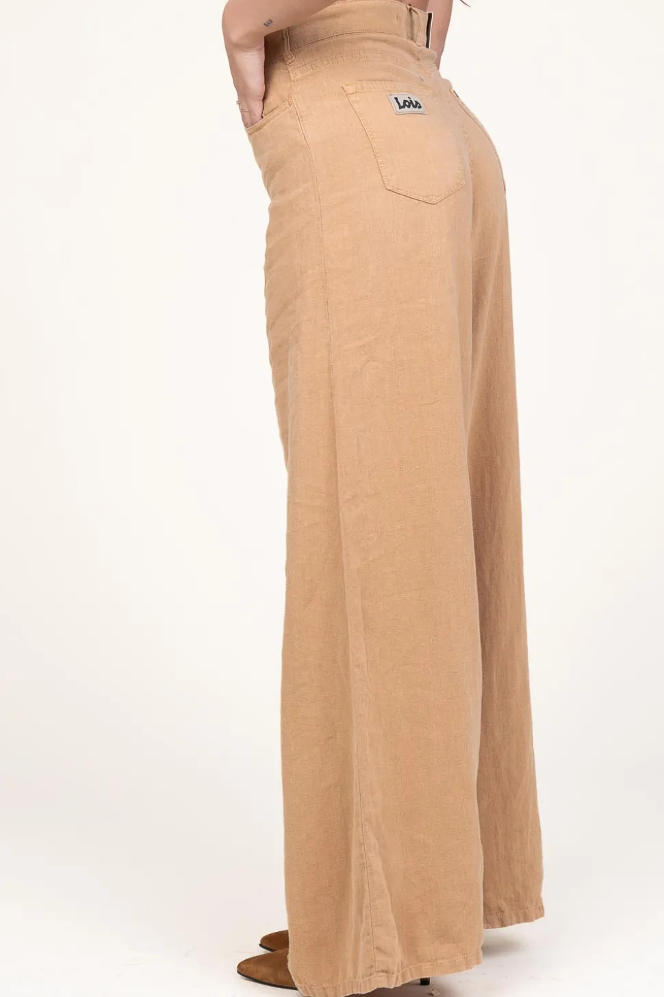 Linen Wide Leg Pants Marlene | Camel... | Lois Jeans | Little Soho