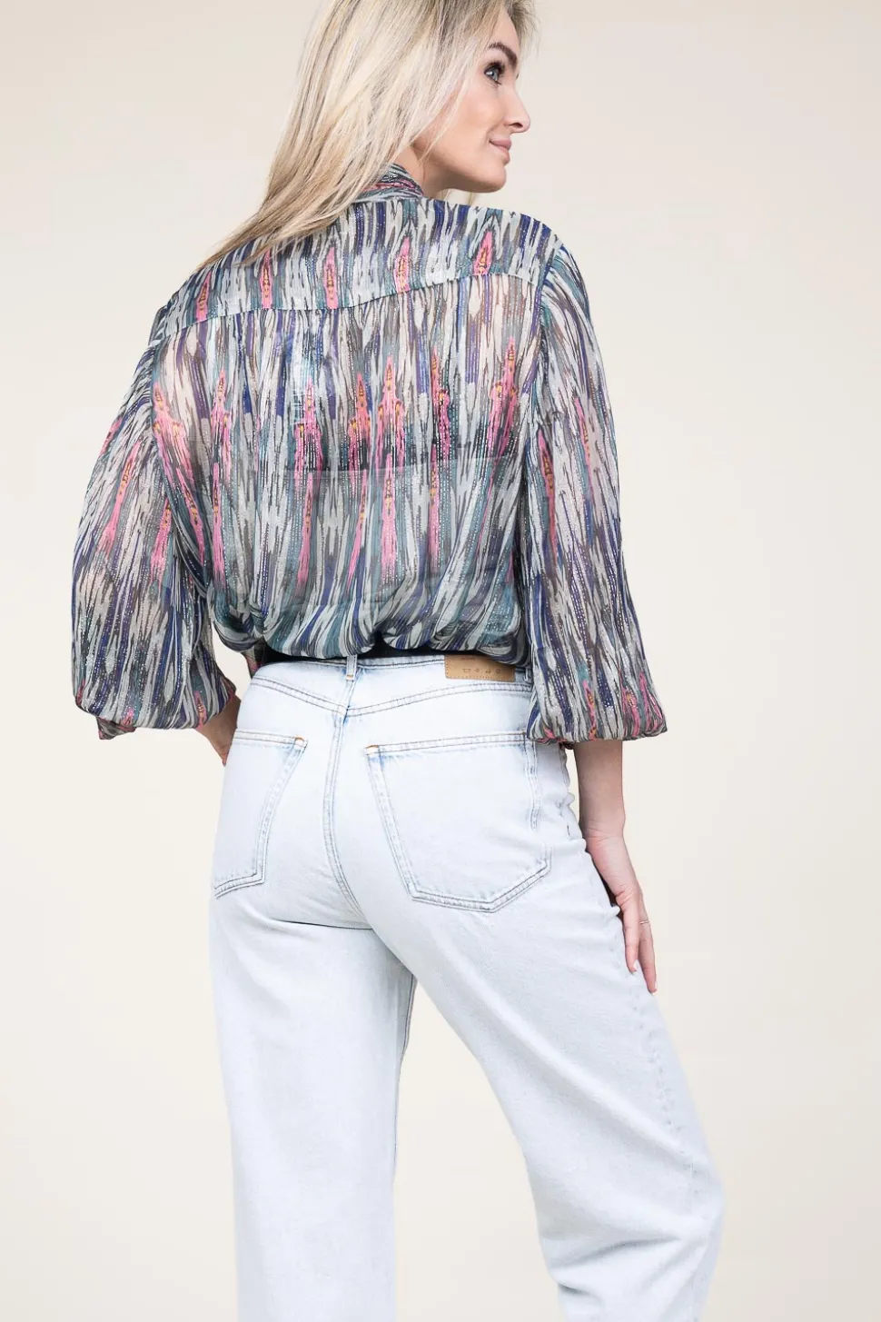 Lurex Blouse With Print Talici | Multi... | Ibana | Little Soho