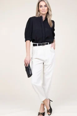 Lyocell Blouse With Lace Molly | Black... | Copenhagen Muse | Little Soho