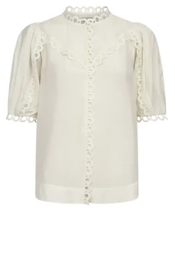 Lyocell Blouse With Puffed Sleeves Molly | Natural... | Copenhagen Muse | Little Soho