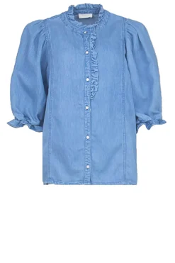 Lyocell Denim Blouse Patricia | Blue... | Louizon | Little Soho