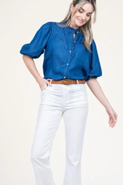 Lyocell Denim Blouse Patricia | Blue... | Louizon | Little Soho