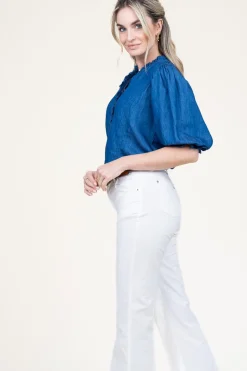 Lyocell Denim Blouse Patricia | Blue... | Louizon | Little Soho