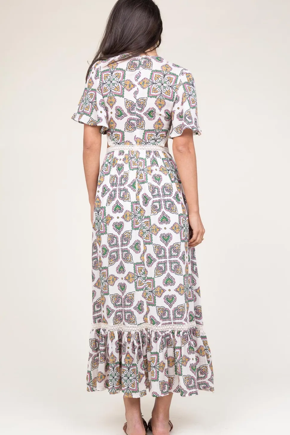 Maxi Dress With Cut-Outs Menina | Natural... | Louizon | Little Soho