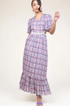 Maxi Dress With Cut-Outs Vermeil | Pink... | Louizon | Little Soho