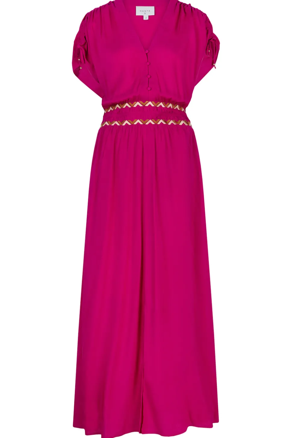 Maxi Dress With Embroidery Imperia | Pink... | Dante 6 | Little Soho