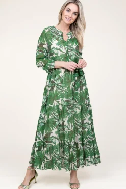 Maxi Dress With Lurex Nee | Green... | Lollys Laundry | Little Soho