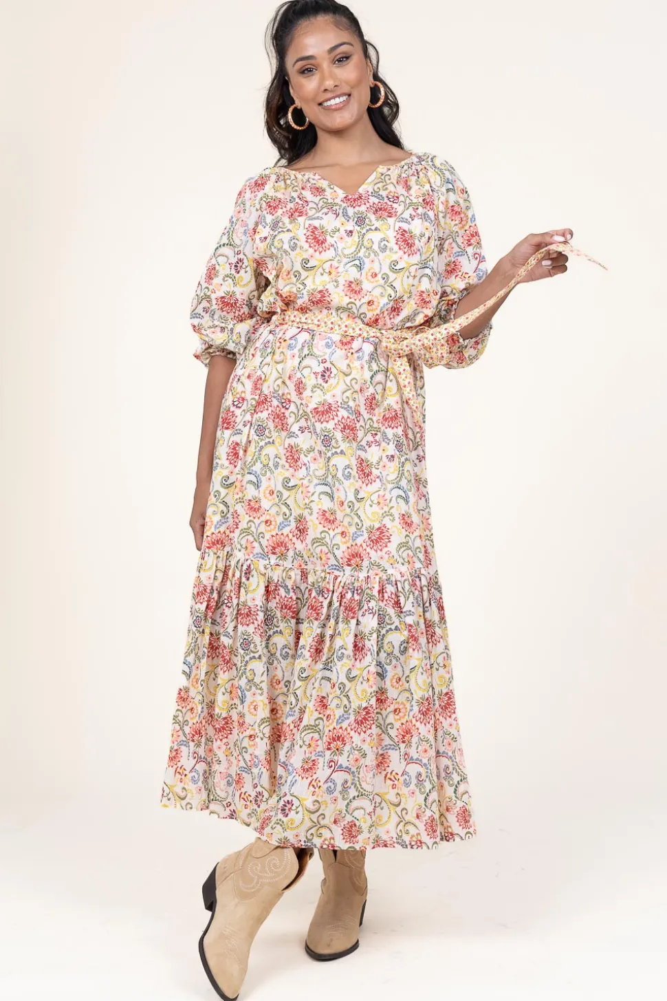 Maxi Dress With Print Dolores | Multi... | Stella Forest | Little Soho