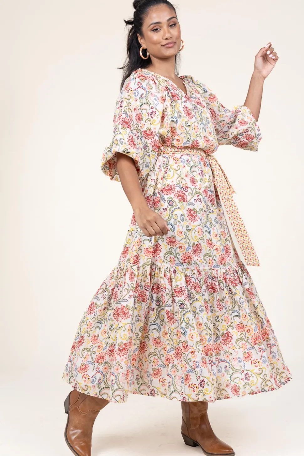 Maxi Dress With Print Dolores | Multi... | Stella Forest | Little Soho