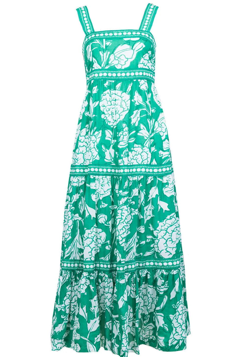 Maxi Dress With Print Mora | Green... | Stella Forest | Little Soho