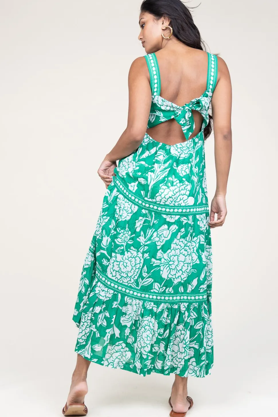 Maxi Dress With Print Mora | Green... | Stella Forest | Little Soho