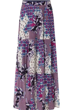 Maxi Skirt With Print Brooke | Purple... | Ba&Sh | Little Soho