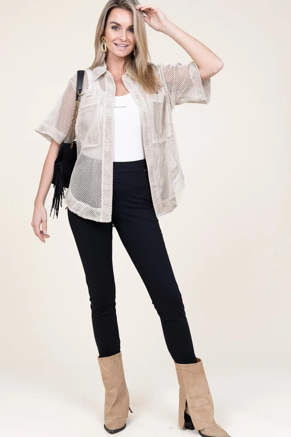 Mesh Blouse Nina | Natural... | Copenhagen Muse | Little Soho