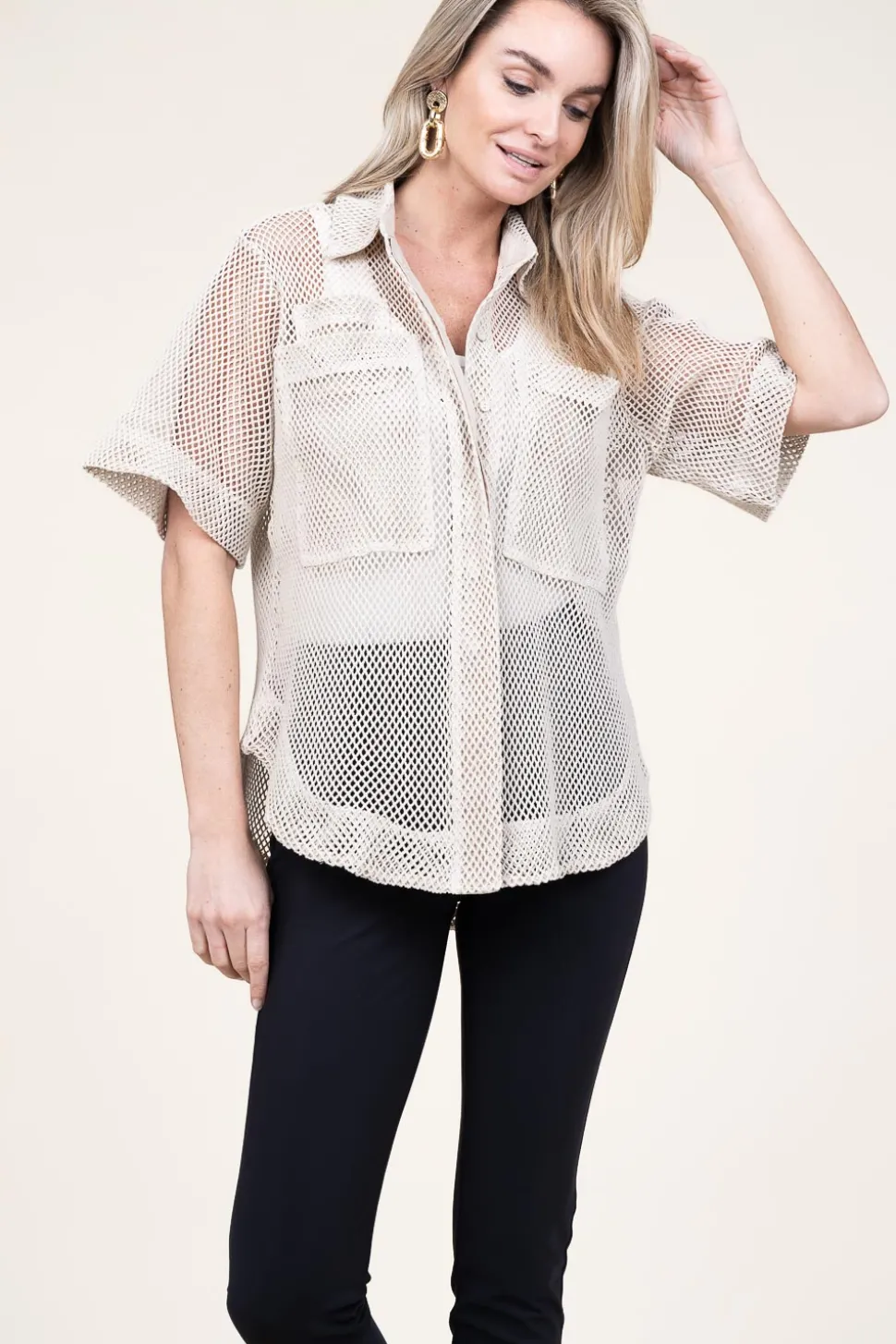 Mesh Blouse Nina | Natural... | Copenhagen Muse | Little Soho