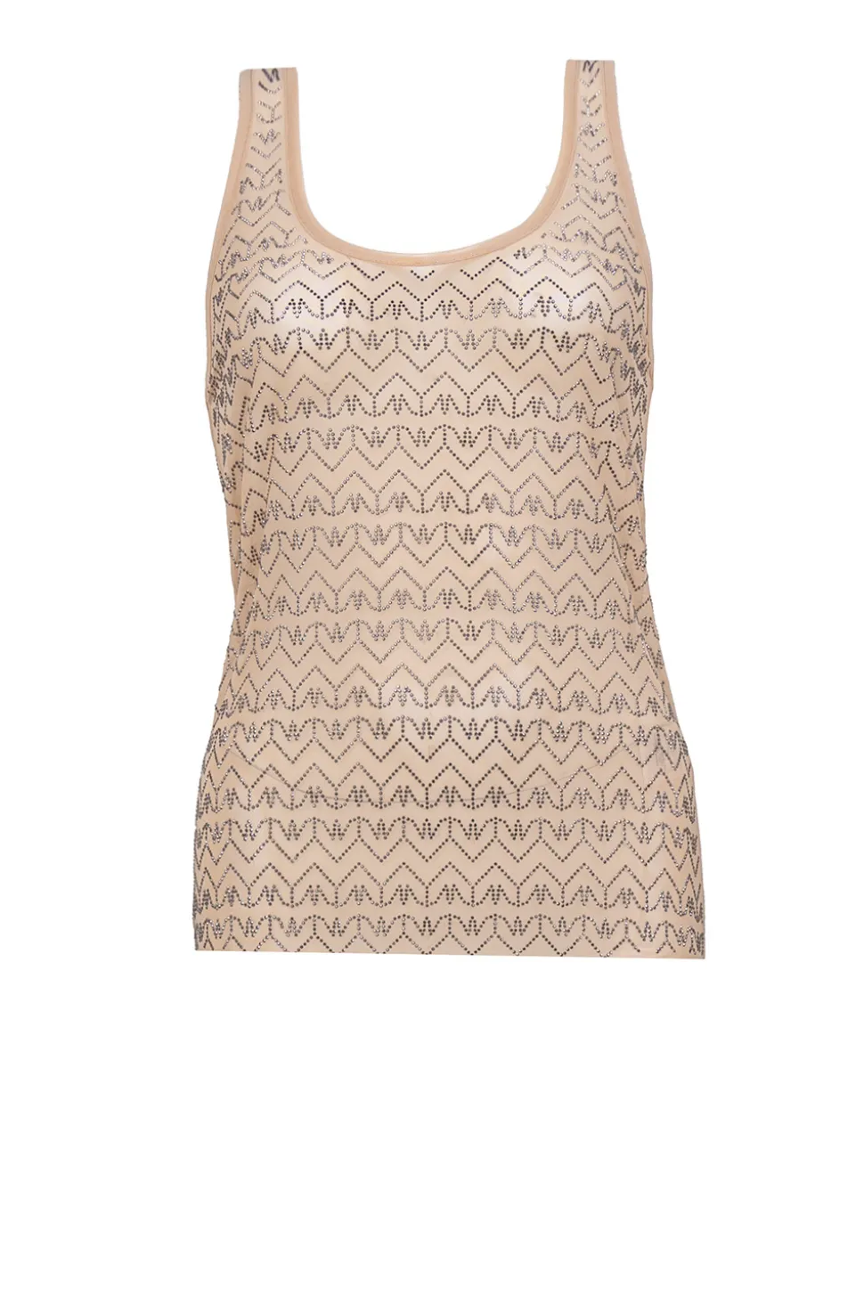 Mesh Top With Logo Lia | Beige... | Patrizia Pepe | Little Soho