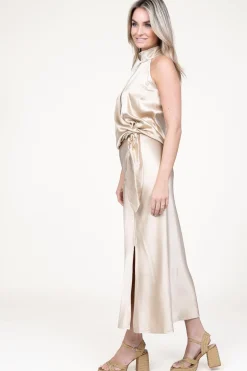 Metallic Leather Sandals Valle | Gold... | Castaner | Little Soho