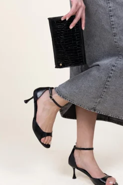 Metallic Sandals With Heel Firenze | Black... | Toral | Little Soho