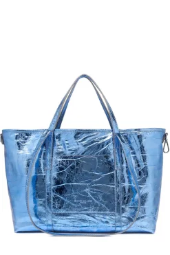 Metallic Shopper Superlight | Blue... | Gianni Chiarini | Little Soho