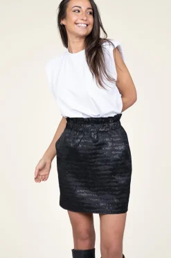 Metallic Striped Skirt Fleur | Black... | Co'Couture | Little Soho