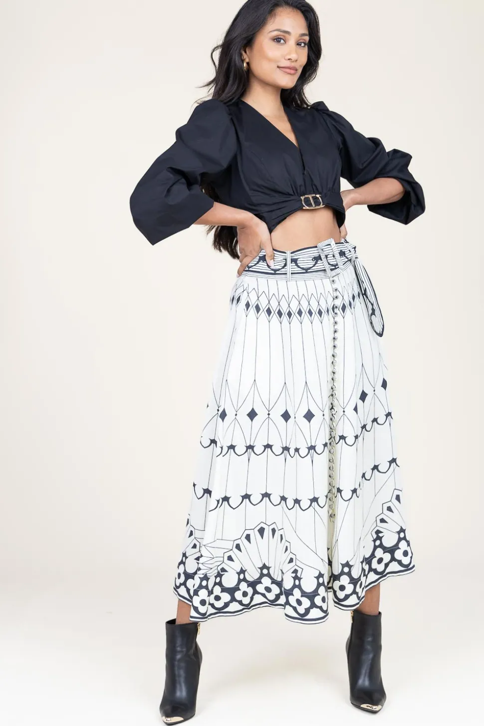 Midi Skirt Paula | Natural... | Scarlett Poppies | Little Soho