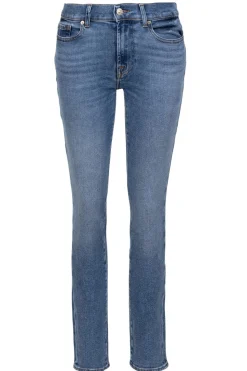 Mid Waist Skinny Jeans Roxanne | Blue... | 7 For All Mankind | Little Soho