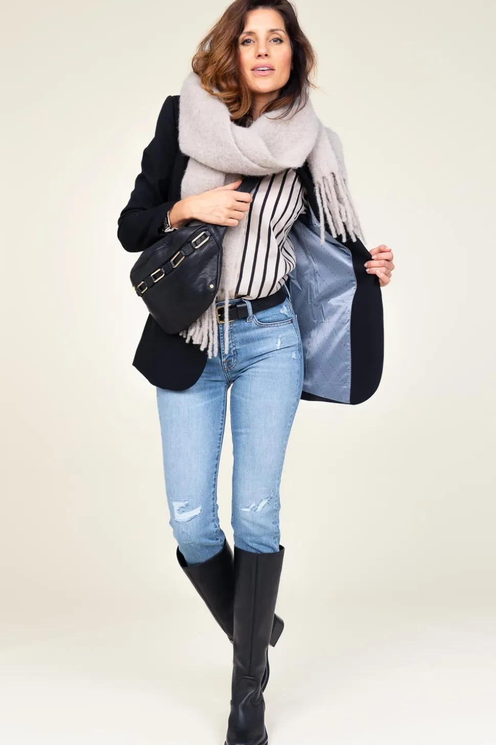 Mid Waist Skinny Jeans Roxanne | Blue... | 7 For All Mankind | Little Soho