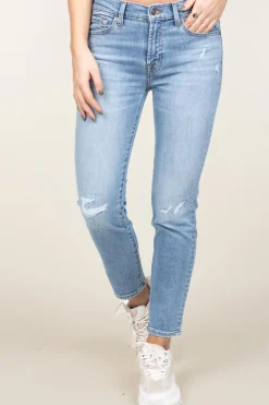 Mid Waist Skinny Jeans Roxanne | Blue... | 7 For All Mankind | Little Soho