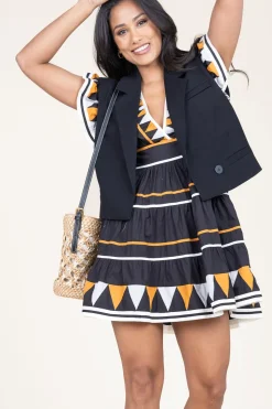 Mini Dress Tricolore | Black... | Scarlett Poppies | Little Soho