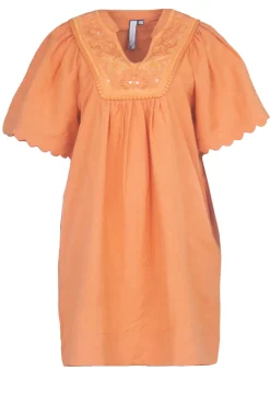 Mini Dress With Embroidery Dorra | Camel... | Scarlett Poppies | Little Soho