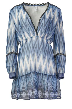 Mini Dress With Ethnic Print Sunshine | Blue... | Liu Jo | Little Soho