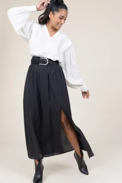 Modal Blend Maxi Skirt Reverie | Black... | Dante 6 | Little Soho