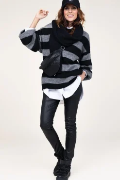 Mohair Striped Sweater Cozy | Black... | Co'Couture | Little Soho