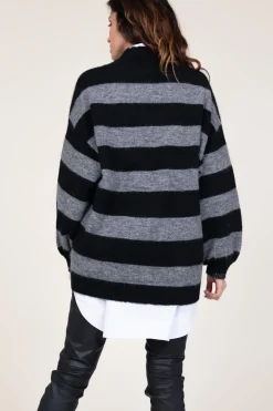 Mohair Striped Sweater Cozy | Black... | Co'Couture | Little Soho