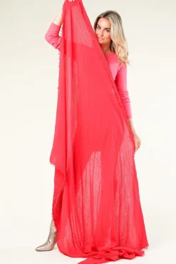 Muslin Xl-Shawl Mila | Pink... | Bianca Van Leur Shawls | Little Soho