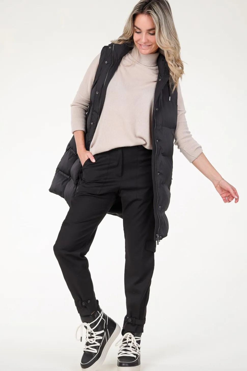 Nappa Leather Sneakers Mouton | Black... | Est'Seven | Little Soho