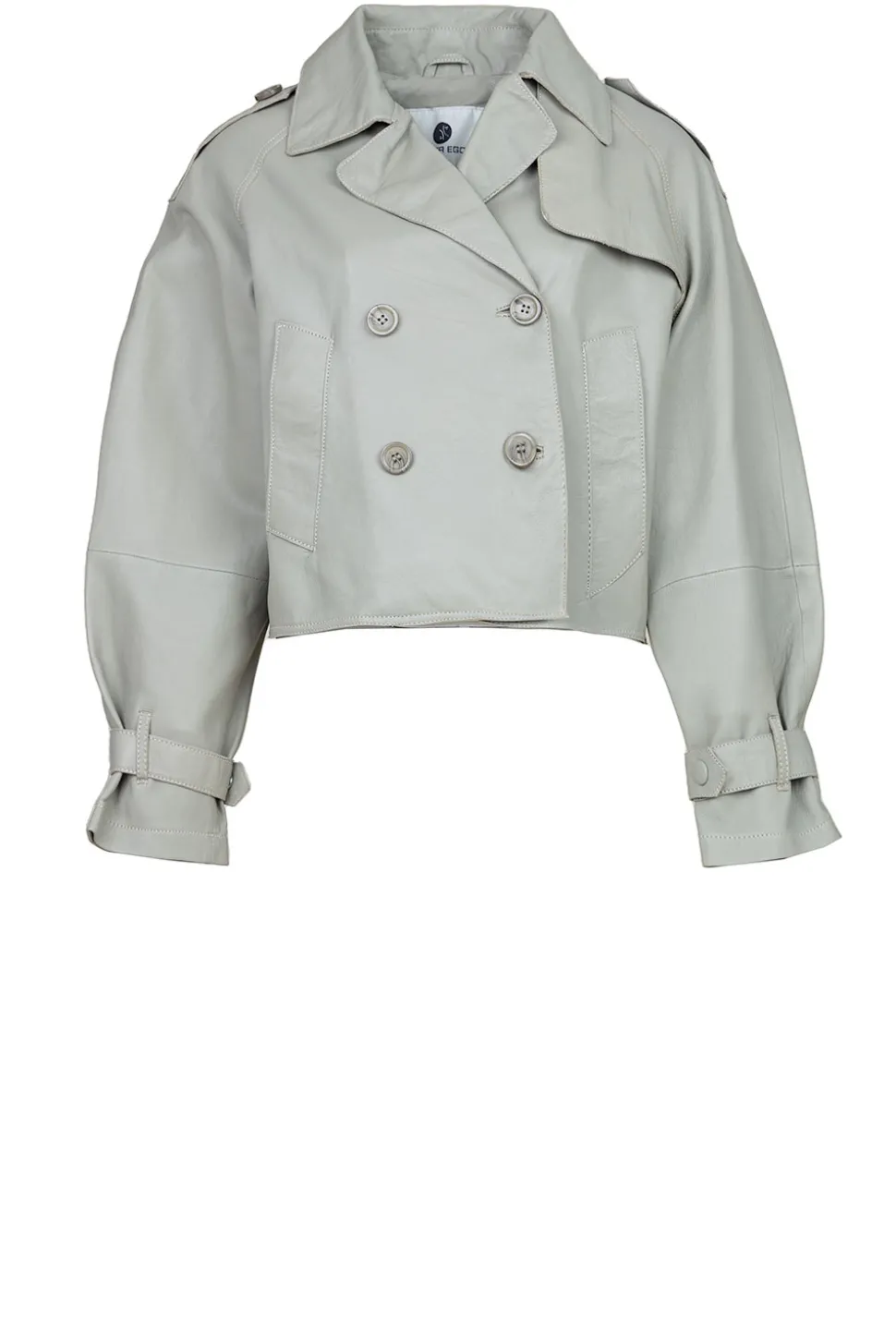 Nappa Leather Trenchcoat Florine | Green... | Alter Ego | Little Soho
